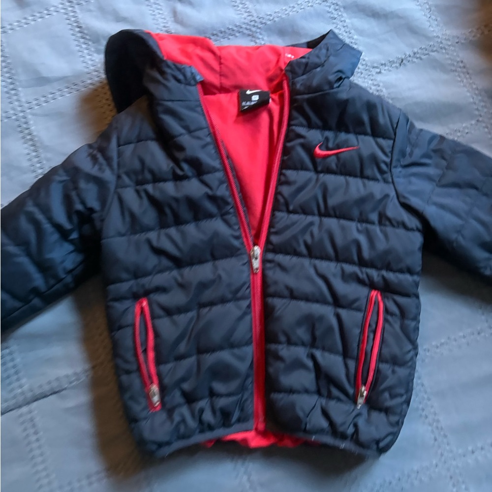 Nike Kids Puffer Jacket - Navy and Red